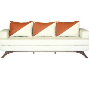 کاناپه و مبل سه نفره تخت خواب شو راحتی مدرن سفید نارنجی کدل لوزانو