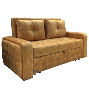 کاناپه و مبل راحتی تخت خواب شو دو نفره زرد دیاکو مدل سالامیس