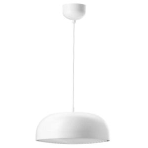 لوستر و چراغ آویز مدرن استیل سفید تک شاخه بلند ارتفاع 180 سانتیمتر برند ایکیا