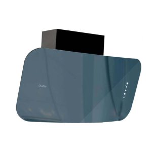 هود مدرن مورب مشکی براق یک موتوره شیشه ای با فیلتر آلومینیومی و محدوده سایز 85 و بزرگ تر از 85 سانتیمتر برند گوفر سایز 90