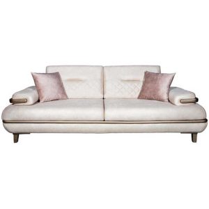 مبل تخت خواب شو سه نفره سفید کلاف چوبی مدرن، سایز تخت یک نفره 90 در 200 و دارای رنگ بندی متنوع