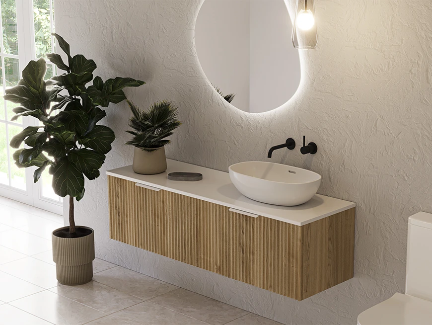 ست آینه روشویی کابینتی
