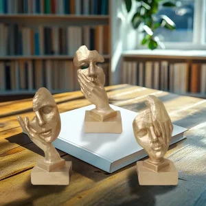 مجسمه رخ متفکر کد MR260 مجموعه 3 عددی