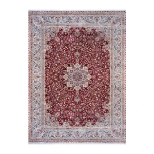 فرش ماشینی بهشتی مدل ماهور کد 5567 زمینه قرمز