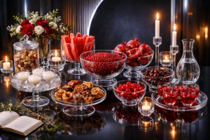 دیزاین میز شب یلدا مدرن