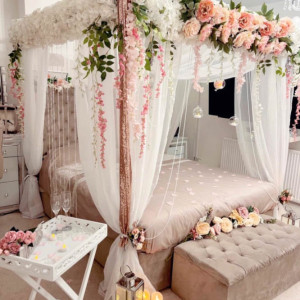 اتاق خواب عروس با تخت توری