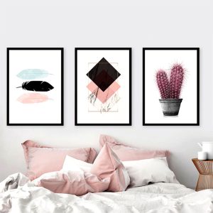 تابلو دکوراتیو مدل کاکتوس کد TC21 مجموعه 3 عددی