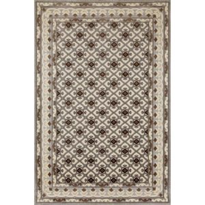 فرش ماشینی ساوین کد 7409 زمینه نقره ای روشن 