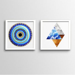 تابلو دکوراتیو مدل چشم ونظر کد TC56S مجموعه 2 عددی