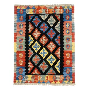 گلیم دستبافت یک و نیم متری طرح قشقایی مدل الوان کد15112